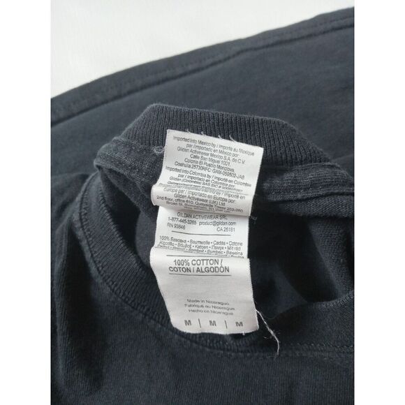 Gildan Ultra Cotton Black Southside True Graphic Long Sleeve Tee Men's Medium - Picture 7 of 12